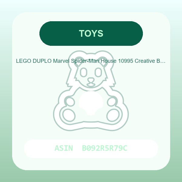 LEGO DUPLO Marvel Spider-Man House 10995 Creative Building Toy for Toddlers 2+