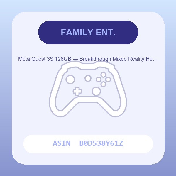 Meta Quest 3S 128GB — Breakthrough Mixed Reality Headset, Xbox Cloud Gaming